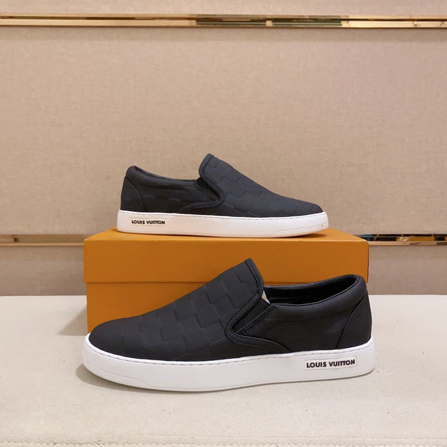 LV LOAFER IN BLACK DAMIER SHEEPSKIN
