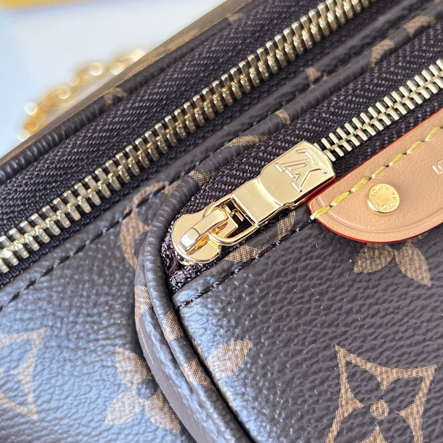 LV 25S MINI BUMBAG 17 IN BROWN MONOGRAM CALFSKIN GOLD HARDWARE