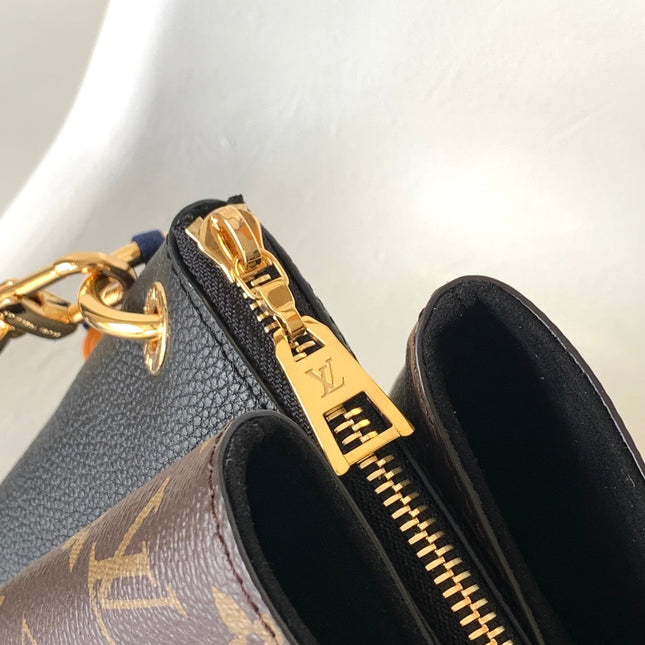 LV 25S OPÉRA MEDIUM BAG 36 IN BROWN AND BLACK MONOGRAM CALFSKIN GOLD HARDWARE