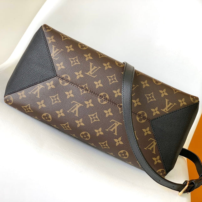 LV 25S OPÉRA MEDIUM BAG 36 IN BROWN AND BLACK MONOGRAM CALFSKIN GOLD HARDWARE