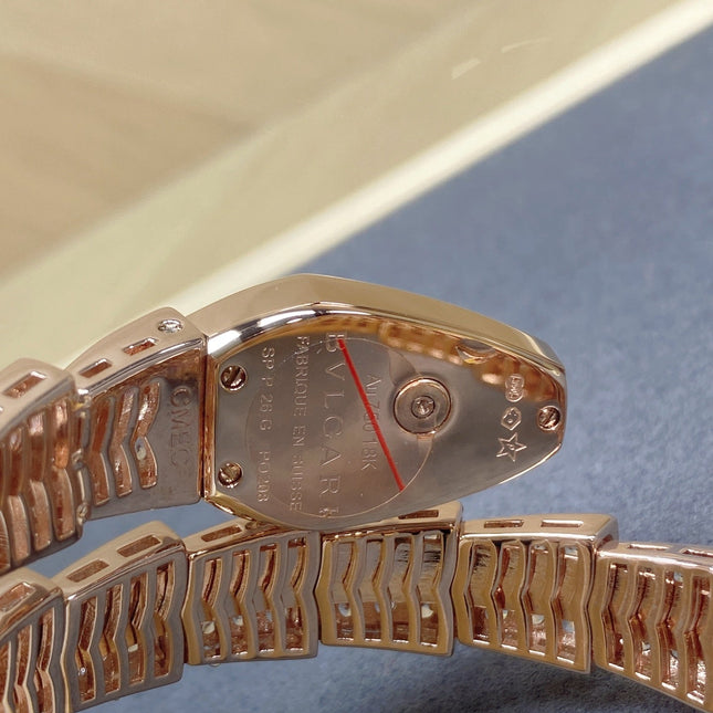 SERPENTI JEWELRY ALL ROSE GOLD WITH DIAMOND BLACK DIAL