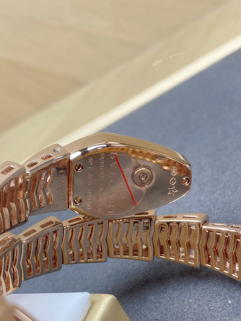 SERPENTI JEWELRY ALL ROSE GOLD WITH DIAMOND BLACK DIAL