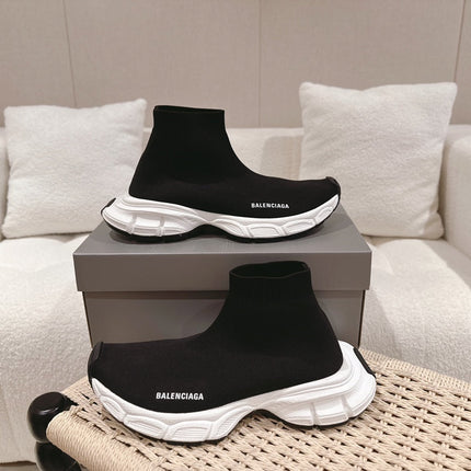 BALENCIAGA 25S SPEED TRAINER SNEAKERS 55 MM IN BLACK KNIT STYLE 5