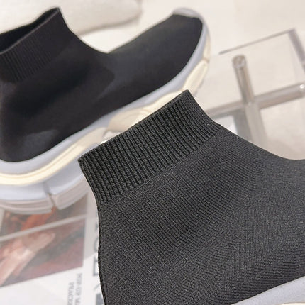 BALENCIAGA 25S SPEED TRAINER SNEAKERS 55 MM IN BLACK KNIT STYLE 4