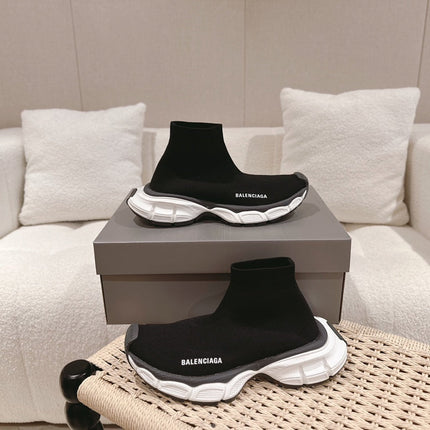 BALENCIAGA 25S SPEED TRAINER SNEAKERS 55 MM IN BLACK KNIT STYLE 3