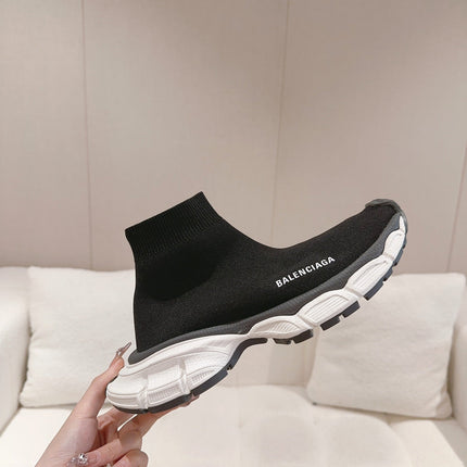 BALENCIAGA 25S SPEED TRAINER SNEAKERS 55 MM IN BLACK KNIT STYLE 3