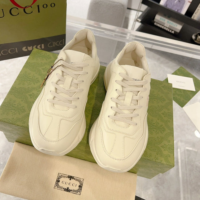 GG Rhyton Trainer Leather White Pink