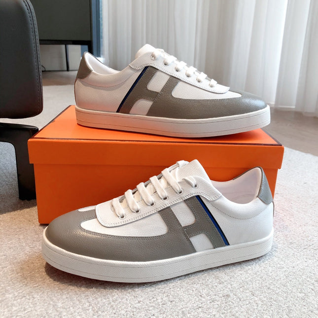 HM BOOMERANG SNEAKER WHITE AND CEDAR CALFSKIN