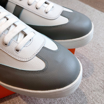 HM BOOMERANG SNEAKER WHITE MIX GRAY MIX BLACK CALFSKIN