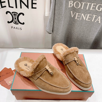 LP CHARMS WALK BABOUCHE LOAFERS TAWNY FLEECE