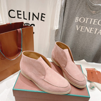 LP HIGH TOP OPEN WALK LOAFERS PASTEL PINK SUEDE