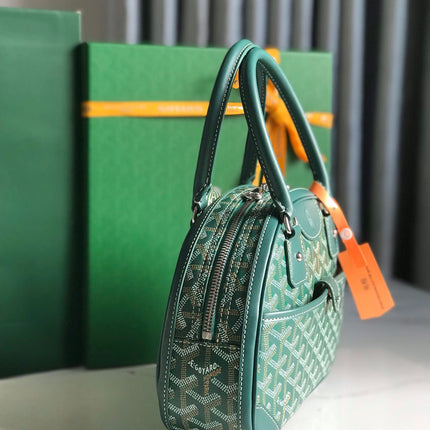 SAINT JEANNE MINI BAG 26 IN GREEN GOYARDINE CANVAS AND CALFSKIN
