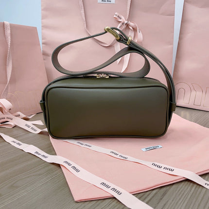 BAGUETTE BAG 24 IN KELP GREEN CALFSKIN