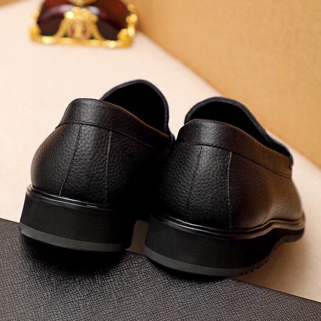 PRA LOAFER IN BLACK GRAINED CALFSKIN