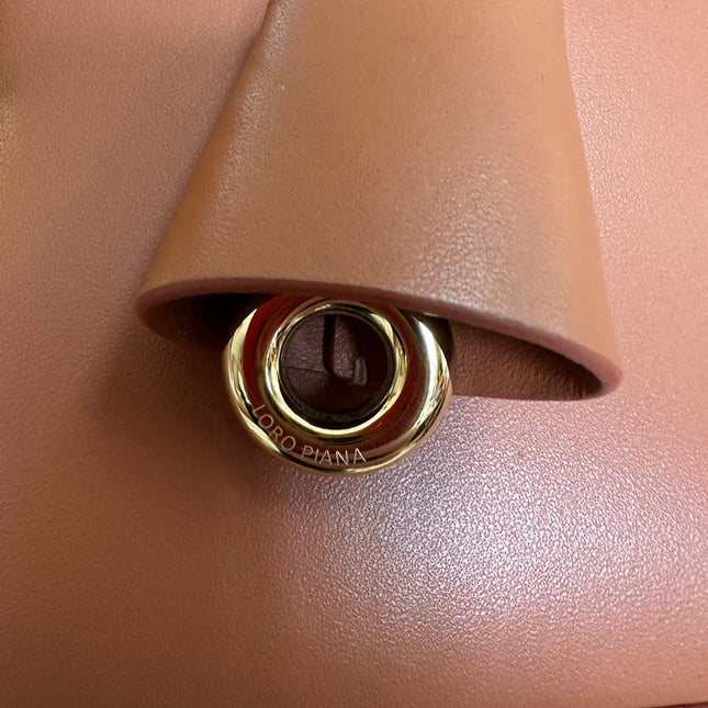 EXTRA BAG L27 IN GINGER ORANGE SMOOTH CALFSKIN WITH GOLD HARDWARE