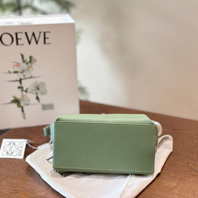LOE LUNA HOBO 20 BAG IN GREEN MINT CALFSKIN