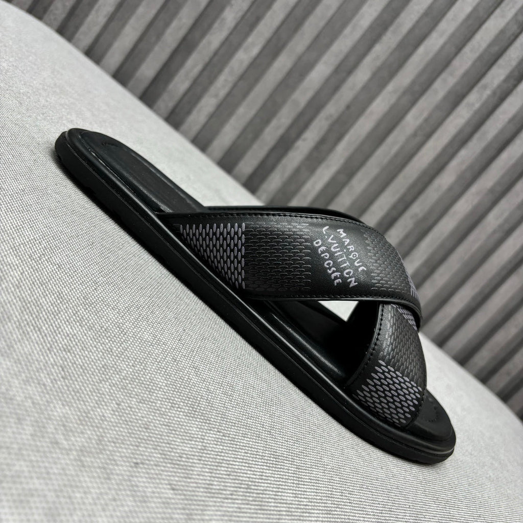 LV VENICE MULE SANDALS BLACK