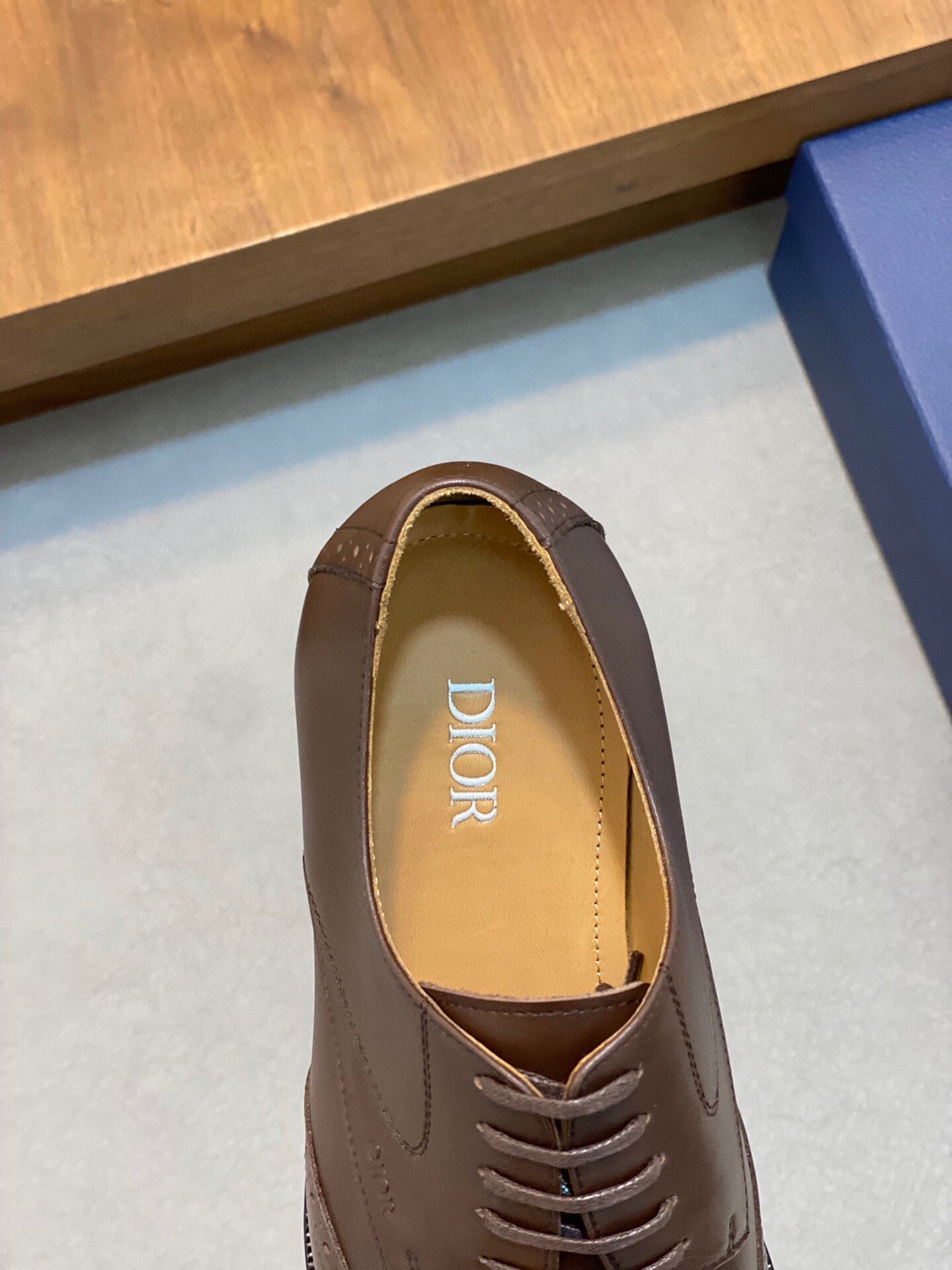 CD POINED TOE LONDON OXFORD CEDAR CALFSKIN
