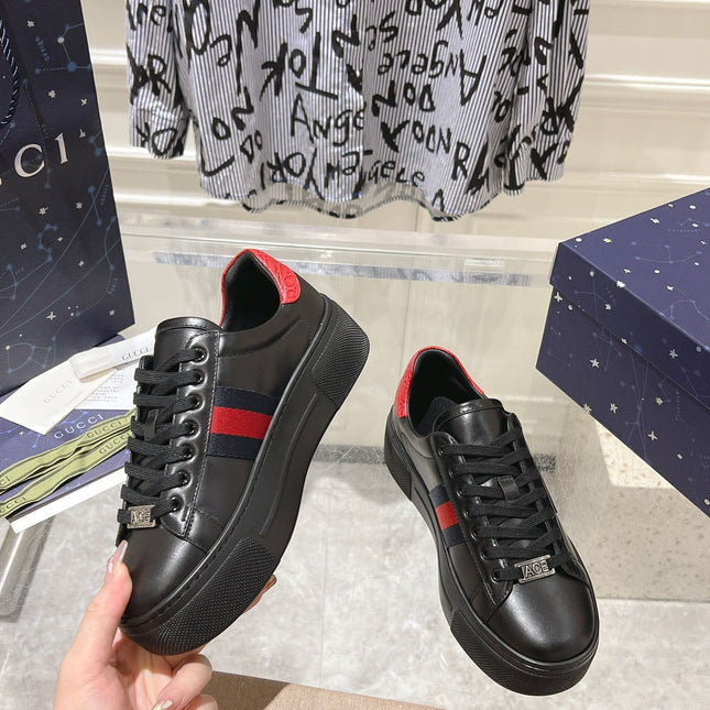 GG ACE 30 SUPREME TRAINER BLACK CALFSKIN