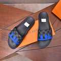 LV MULE SANDAL BLACK MIX BLUE DAMIER CALFSKIN
