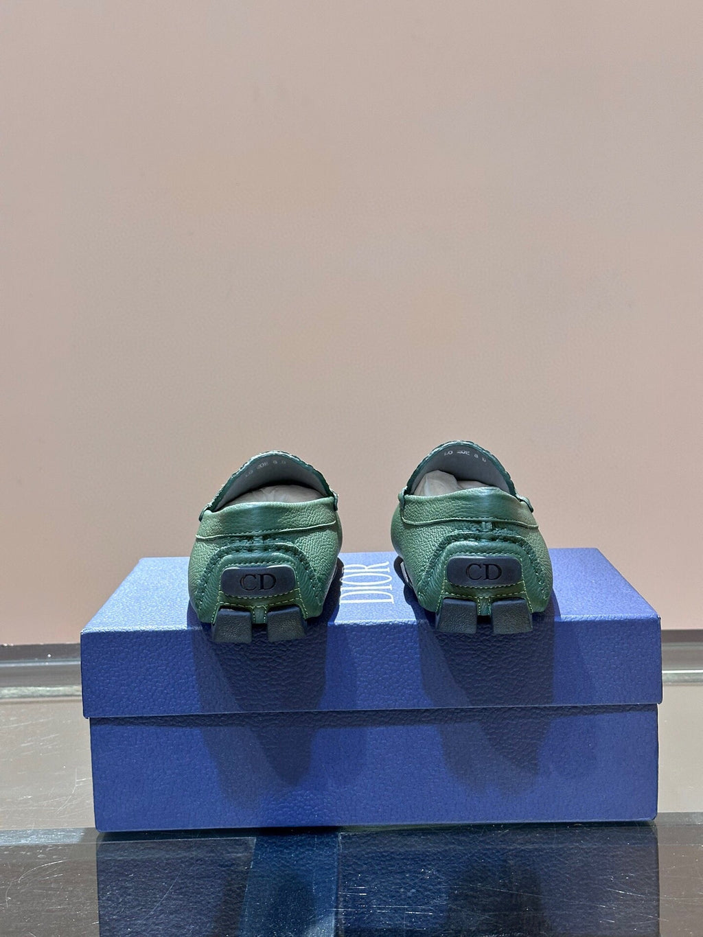 CD ODÉON LOAFER DARK GREEN CALFSKIN