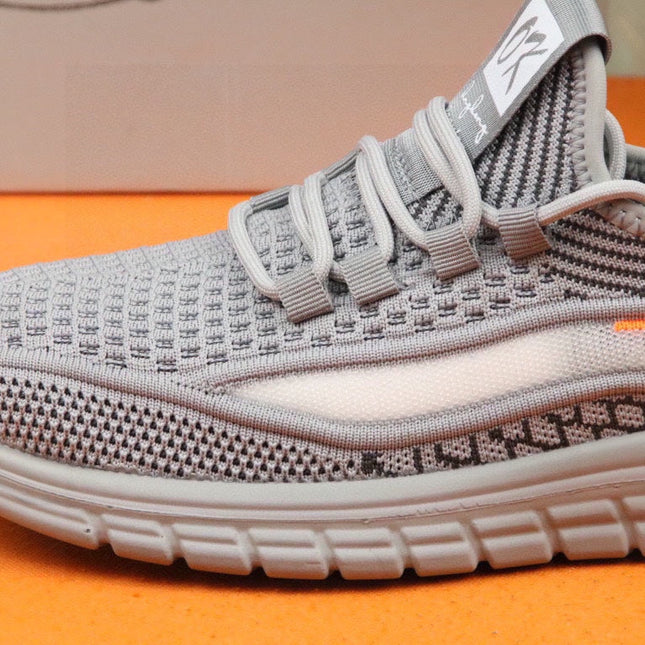 PRA SNEAKER IN GREY BREATHABLE FLYKNIT STRETCH FABRIC