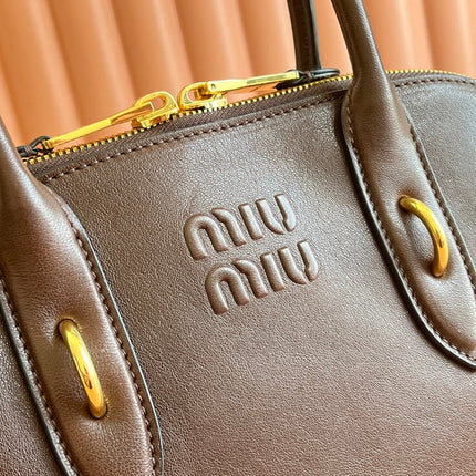 AVENTURE NAPPA BAG 33 IN CEDAR BROWN LAMBSKIN GOLD HARDWARE