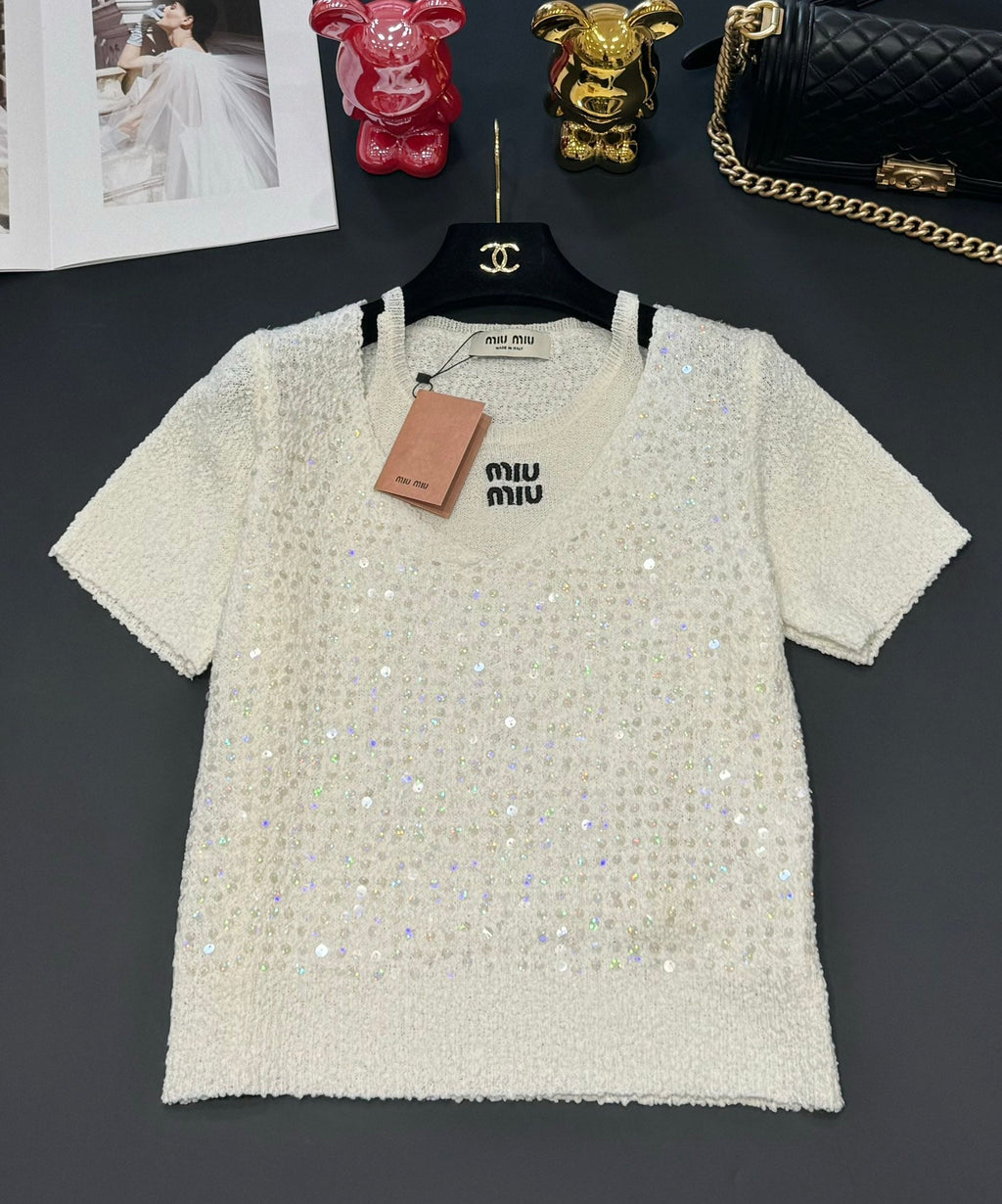 Miu 25 V- Neck Shirt Wool 232747