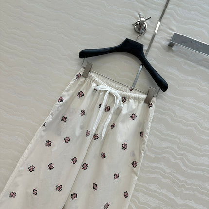 MIUMIU STRAIGHT-LEG CROPPED PANTS WITH ELASTIC WAISTBAND 261440