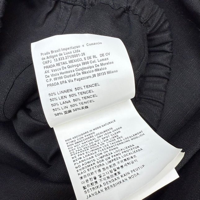 PRADA 25S LIGHTWEIGHT ROUND-NECK LINEN JACKET 368