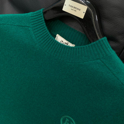 HERMES 25S LONG-SLEEVE KNITTED CREW NECK SWEATER 179