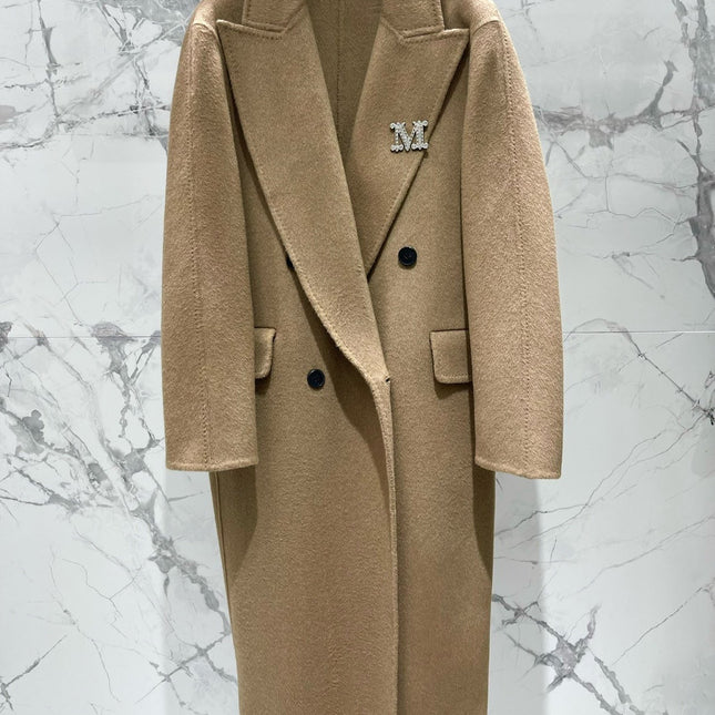MAX MARA 25S KNITTED NOTCHED-COLLAR COAT 053