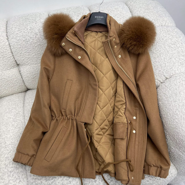 LP 26S FUR-COLLAR KNIT JACKET 474