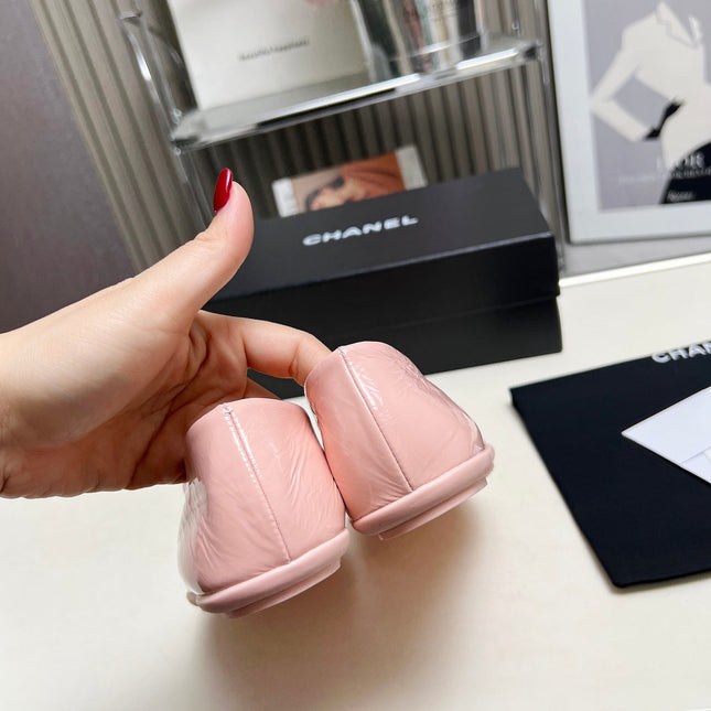 CHANEL 26S MARY JANE FLATS IN PINK CALFSKIN