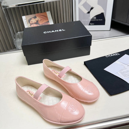 CHANEL 26S MARY JANE FLATS IN PINK CALFSKIN
