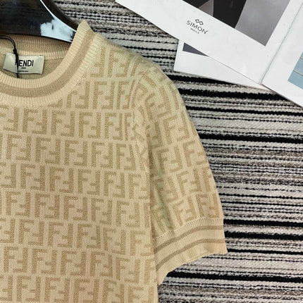 FENDI 26S SHORT SLEEVE KNIT T-SHIRT 125