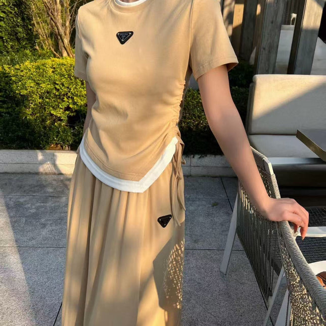 PRADA 26S TOP AND SKIRT SET STYLE 834