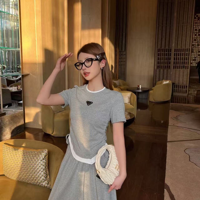 PRADA 26S TOP AND SKIRT SET STYLE 833