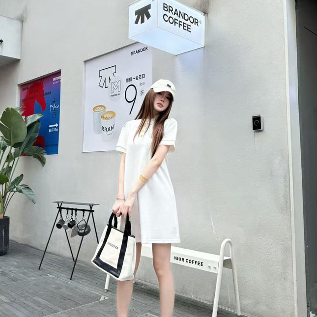 PRADA 26S SHORT-SLEEVE POLO DRESS STYLE 829