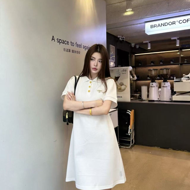 PRADA 26S SHORT-SLEEVE POLO DRESS STYLE 829