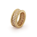 PERLEE 3 ROWS DIAMONDS RING