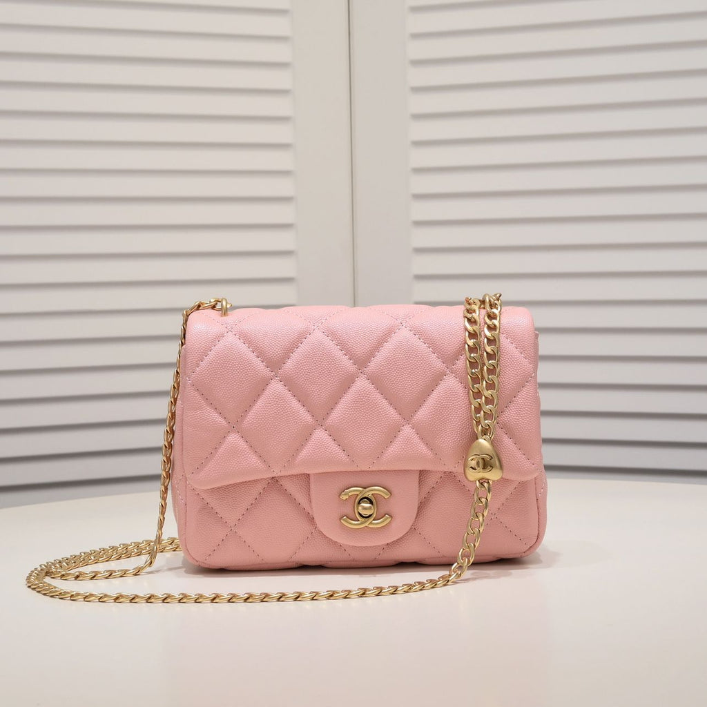 MINI FLAP BAG CAVIAR 20CM 3891 PINK
