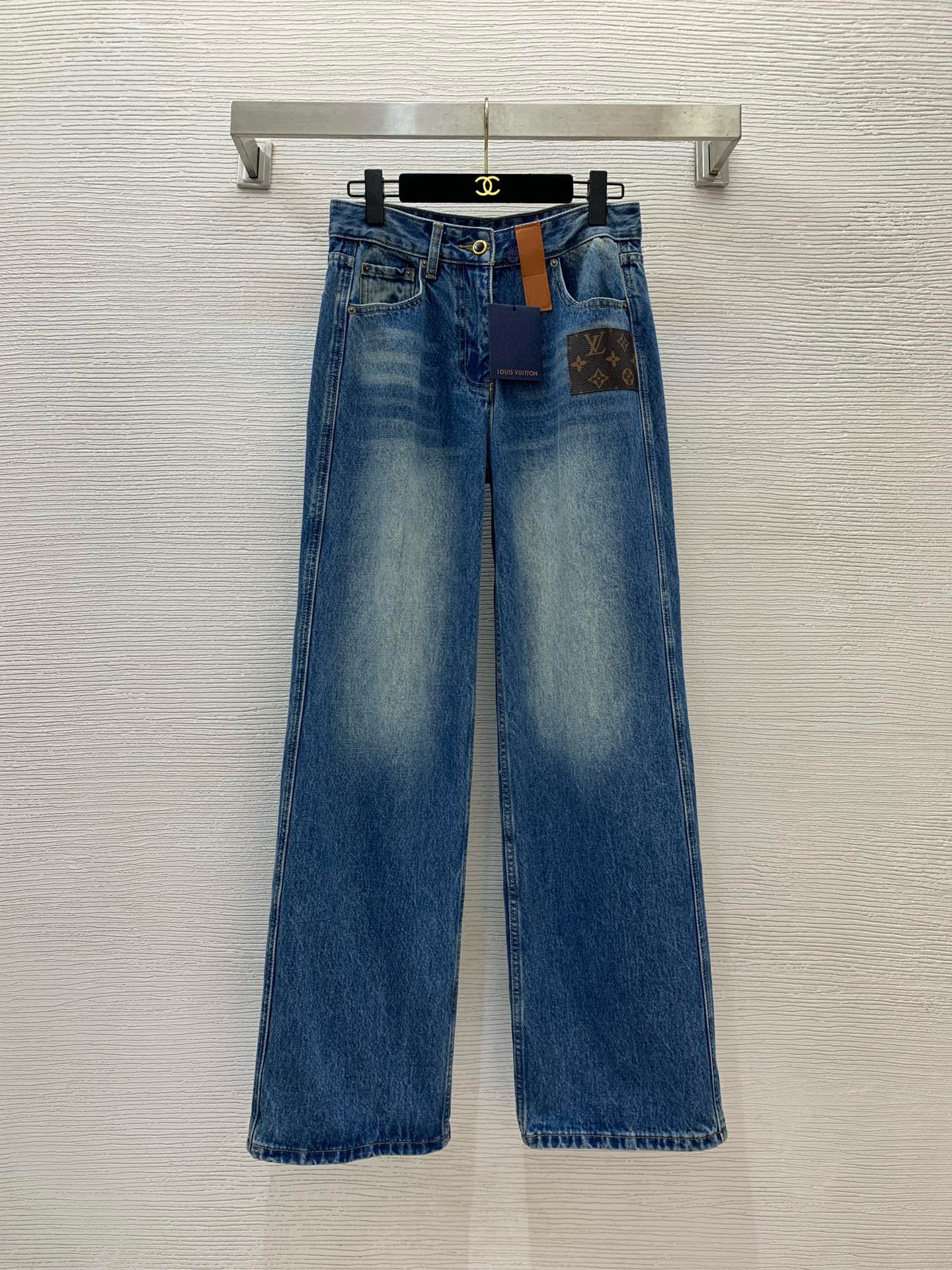 LV High Waist Blue Jeans