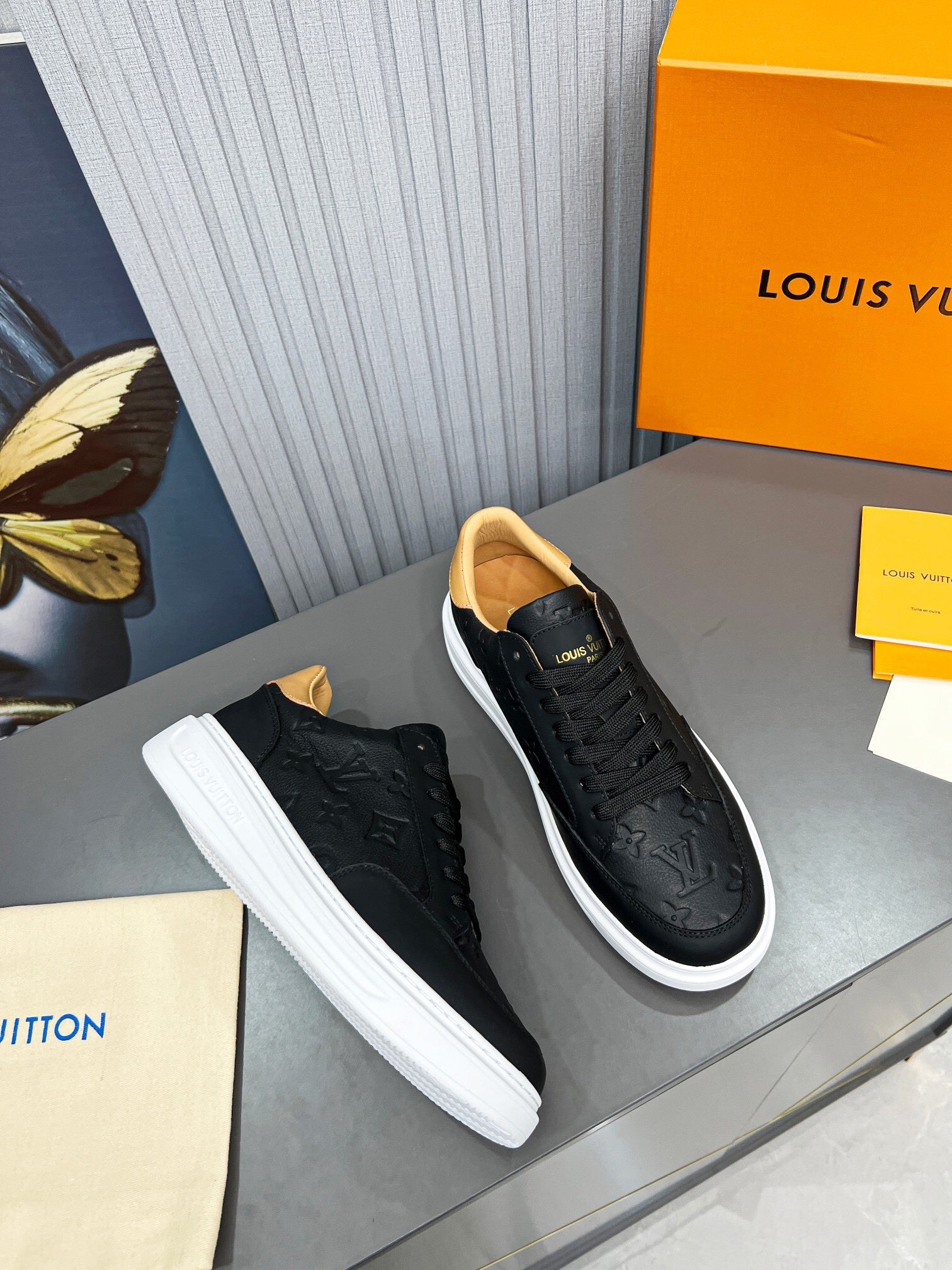 LV BEVERLY SNEAKER BLACK CALFSKIN