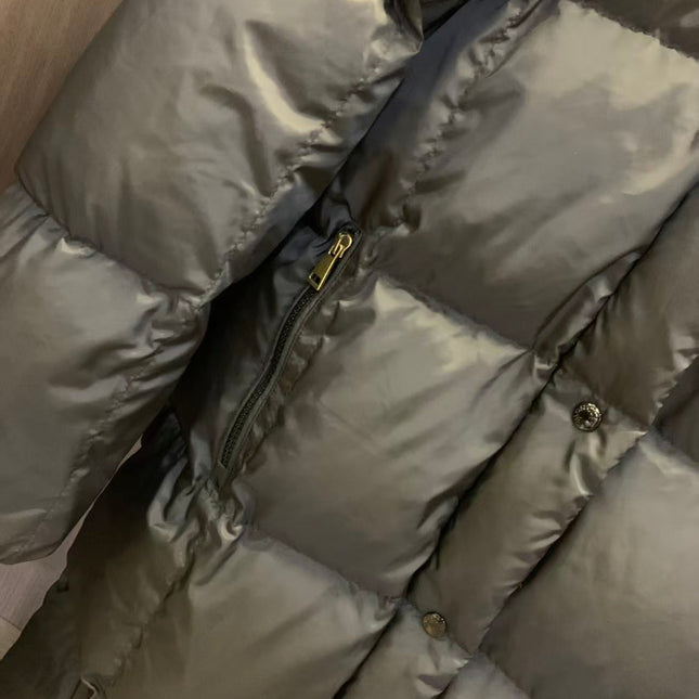 HOODED LONG PUFFER JACKET IN BLACK