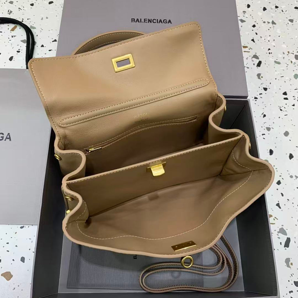 RODEO SMALL BAG 29 IN CAMEL BROWN CALFSKIN GOLD HARDWARE TP3