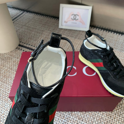 GUCCI RE-MOTION SNEAKERS IN BLACK CANVAS WITH SUEDE