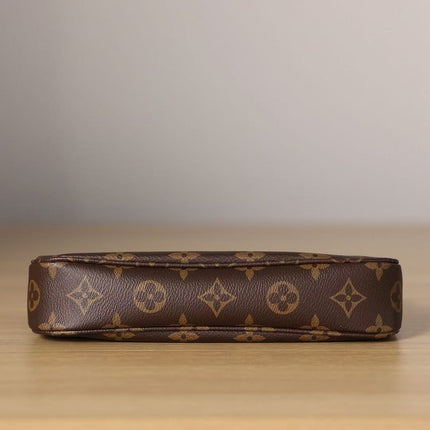 LV POCHETTE ACCESSOIRES BAG 23 IN BROWN MONOGRAM CANVAS