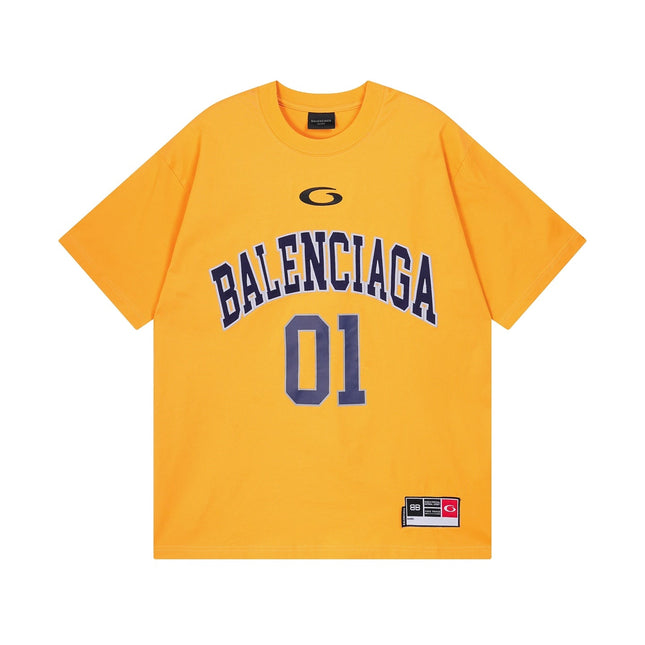 BALENCIAGA BASKETBALL OVERSIZED T-SHIRT IN YELLOW