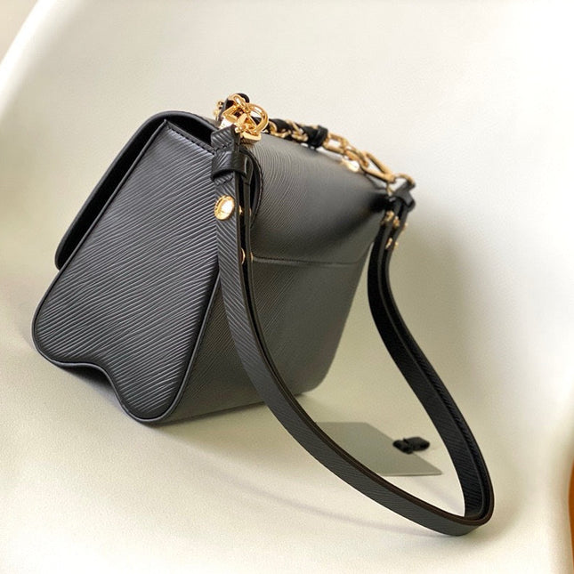 LV TWIST MM BAG 23 IN BLACK EPI LEATHER GOLD HARDWARE